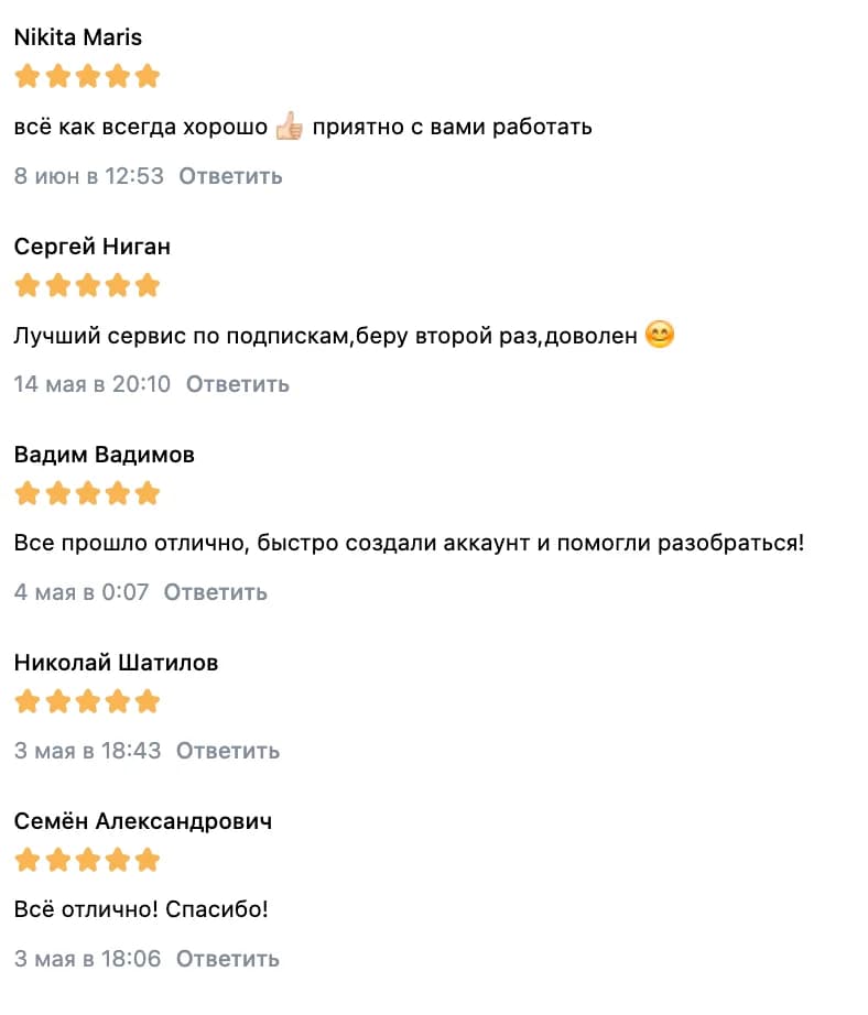 Отзывы покупателей, колонка 4