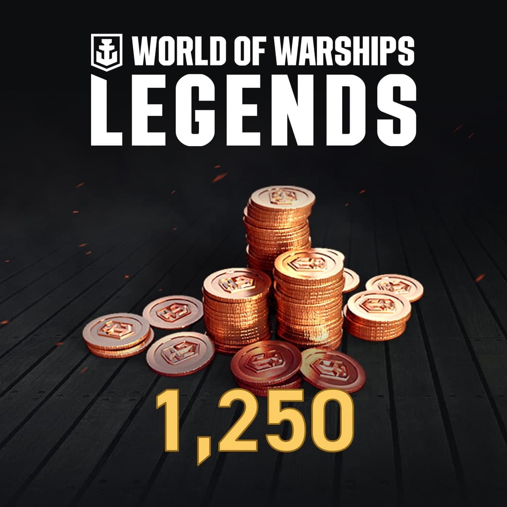 World of Warships: Legends - PS5 1,250 Doubloons
